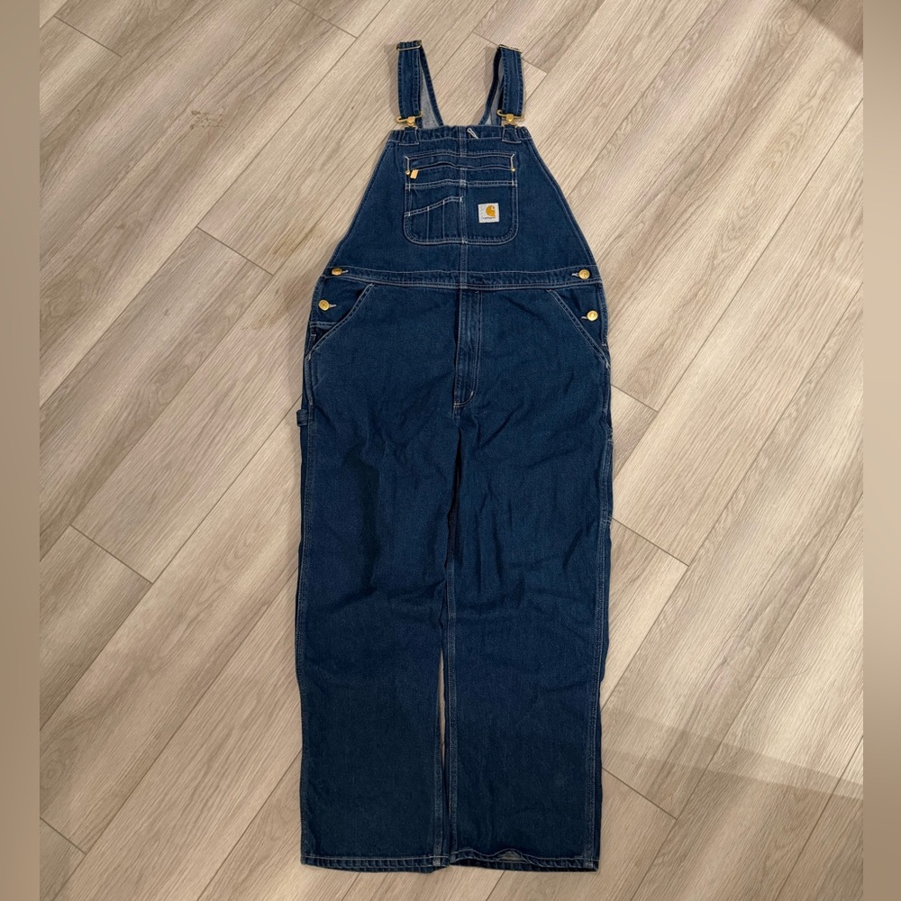 Vintage Carhartt WIP Streetwear Loose fit Denim Overalls
